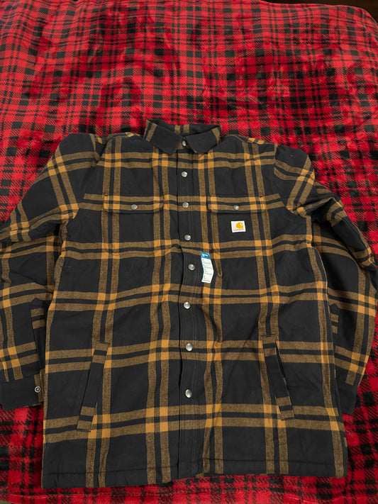 Men’s L Tall Sherpa Lined Flannel Shirt
