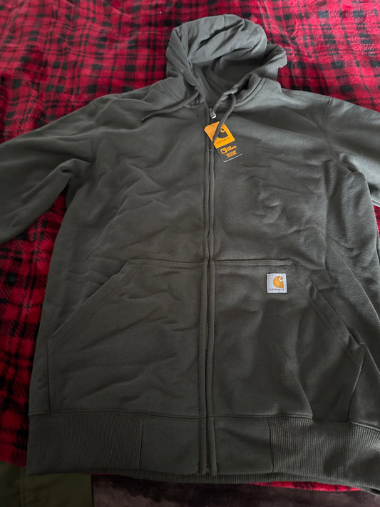 Men’s L Tall Rain Defense Loose Fit Heavyweight Full-Zip Sweatshirt