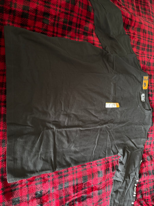 Men’s L Tall Loose Fit Heavy-Weight Long-Sleeve with Logo Graphic T-Shitt