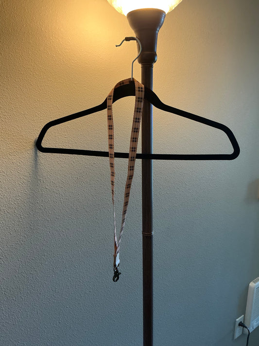 Peach, Blue and Gold Lanyard