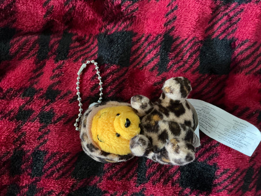 Pooh Bear in Leopard Disguise key chain