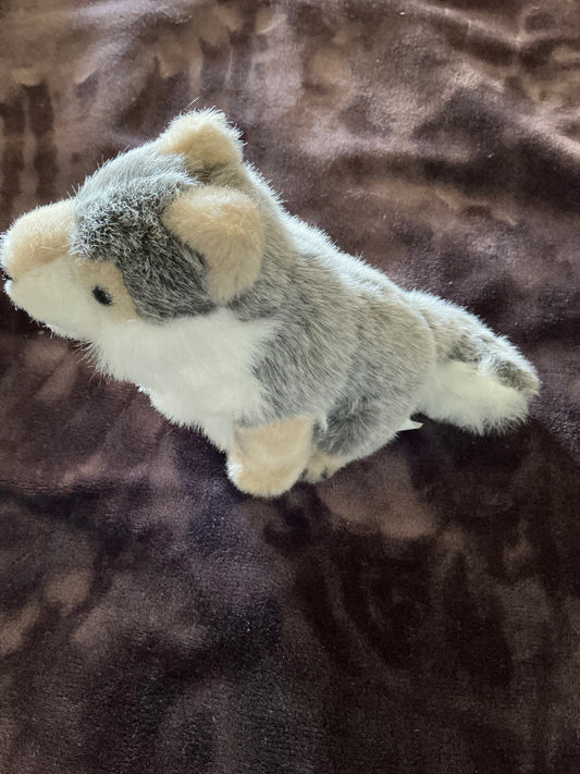 Gray and White Wolf Plush TOY